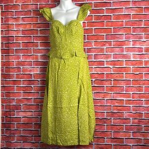 Band‎ of the Free Sleeveless Ruffle Smocked Midi Floral Boho Dress NWT